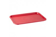 Fast Food Tray, plateau de service incassable et lavable au lave-vaisselle, Made in Germany, 35 x 27 cm, hauteur 2 cm, rouge
