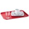 Fast Food Tray, plateau de service incassable et lavable au lave-vaisselle, Made in Germany, 35 x 27 cm, hauteur 2 cm, rouge