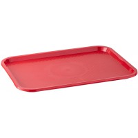Fast Food tray, plateau de service incassable et lavable au lave-vaisselle, Made in Germany, 41 x 30,5 cm, hauteur 2 cm, rouge