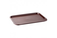 Fast Food tray, plateau de service incassable et lavable au lave-vaisselle, Made in Germany, 41 x 30,5 cm, hauteur 2 cm, brown