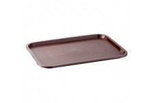 Fast Food tray, plateau de service incassable et lavable au lave-vaisselle, Made in Germany, 45 x 35,5 cm, hauteur 2 cm, brown