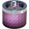 Cendrier wind, cendrier, en metal chrome, verre depoli, avec fermeture a  baionnette, Ø 9,5 cm, hauteur 8 cm, violet