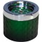 Cendrier wind, cendrier, en metal chrome, verre depoli, avec fermeture a  baionnette, Ø 9,5 cm, hauteur 8 cm, vert fonce