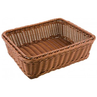 GN corbeille 32,5 x 26,5 cm, H: 10 cm Polypropylen, hellbeige