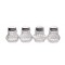 mini shakers, salieres et poivrieres, set de 4 mini shakers en verre avec couvercle en acier inoxydable pour le sel et le poivre