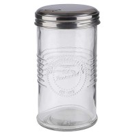  "Old Fashioned" sugar doser - distributeur de sucre avec clapet de dosage, verre/acier inoxydable, volume 350 ml
