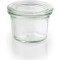 12 Pots Original WECK 80 ml avec couvercle, Ø 6 cm, H : 5,5 cm, mini pot avec couvercle en verre, pot de conservation, pot decor