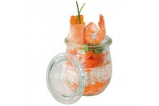 12 pots originaux WECK 220 ml avec couvercle, jeu de 12, Ø 7 cm, H : 8 cm, forme tulipe, pot de conservation, pot decoratif, pot