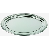 Plateau Party Ø 35 cm, Metall Nickel et glanzchrome