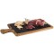 planche de service - 2-pcs, 41 x 20 cm, planche en bois rustique, planche a  decouper en bois d'acacia, planche en bois avec des