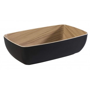  Bol"Frida", 1/4 de bol, bol en melamine, pour une capacite de 1,8 litre, 26,5 x 16,2 cm, 7,5 cm de hauteur, noir