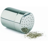 pot a  epices, couvercle a  petits trous Ø 5,5 cm, H: 7,5 cm Behalter aus acier inoxydable