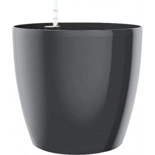 Emsa Vase a auto-arrosage pour l'interieur et l'exterieur - Casa Brilliant Ø 30 cm Granit brillant.