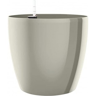 Poetic Jardin Emsa Vase a Auto-arrosage pour l'interieur et l'exterieur - CASA Brilliant Ø 30 cm Gris satine Brillan