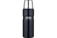 Stainless King 4003.256.047 Bouteille isotherme en acier inoxydable avec bouchon tournant Bleu nuit 0,47 l