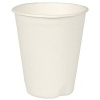 40 gobelets a  canne a  sucre "pure" 0,2 l Ø 8 cm · 9,2 cm blanc pour boissons chaudes