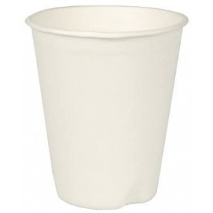 40 gobelets a  canne a  sucre "pure" 0,2 l Ø 8 cm · 9,2 cm blanc pour boissons chaudes