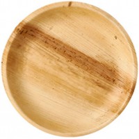 25 assiettes jetables Assiettes jetables ronde en feuilles de palmier Pure Ø 18,5 cm x 2,5 cm