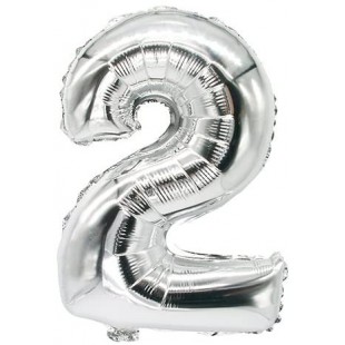 'Film Ballon Nombre Ballons 0-9 35 cm x 20 cm Argent Fete Mariage Anniversaire Fete d'anniversaire