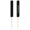 87201, 100 Brochettes de fingerfood, tableau noir inscriptible, longueur 9 cm, Blackboard, en bambou et bois