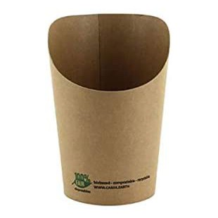 PAPSTAR Wrap-Cup Poudre Ronde Marron 230 ML