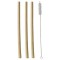 87526 Lot de 12 pailles reutilisables en bambou ecologique Ø 1 cm, 23 cm avec brosse de nettoyage