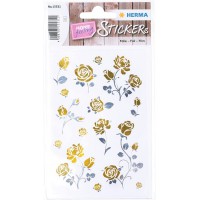 HERMA Creativ 15531 Lot de 15 autocollants en forme de roses precieuses (film brillant), autocollants permanents, motif d'etique