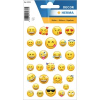 HERMA 15731 Icons - Stickers Enfants Lovely Emoijs (87 Stickers Papier Mat) Autocollants permanents Motif Etiquettes pour filles