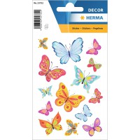 HERMA 15732 Animaux Stickers pour Enfants Periode Papillon avec Paillettes Fine (28 Autocollants Papier Paillettes) Autocollants