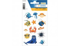 HERMA 15734 Puffy Stickers pour enfants Motif coquelicots (13 autocollants en plastique mat) Autocollants permanents etiquettes 