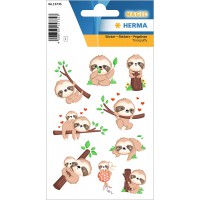 HERMA 15735 Puffy Stickers pour enfants Le petit paresseux (9 autocollants, plastique, mat) Autocollants permanents Motif etique