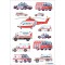 HERMA 15739 Stickers pour enfants a  lumiere bleue Vehicules (36 autocollants, papier, mat) Autocollants permanents etiquettes p