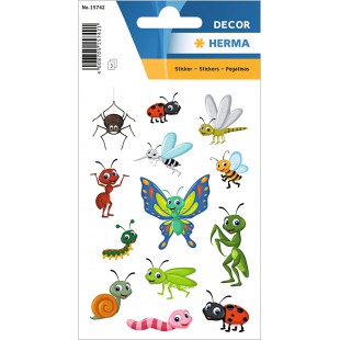 HERMA 15742 Autocollants amusants animaux pour enfants (39 autocollants, papier, mat) autocollants permanents Motif etoiles pour