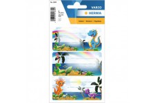 HERMA 1889 Lot de 9 etiquettes autocollantes autocollantes pour livres Motif dinosaures 76 x 35 mm