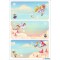 HERMA 1891 Lot de 9 etiquettes autocollantes autocollantes pour livres, cahiers, boxes, menages, multicolores, 76 x 35 mm