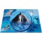 HERMA 19087 Sous-main en forme de dauphin, 55 x 35 cm, antiderapant, lavable et avec motif imprime des deux cotes, en carton sol