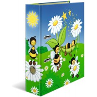 HERMA Classeur 19273 - Format A4 - Motif animaux sauvages d'abeilles - 7 cm de large - En carton solide - Impression coloree a  