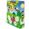 HERMA Classeur 19273 - Format A4 - Motif animaux sauvages d'abeilles - 7 cm de large - En carton solide - Impression coloree a  