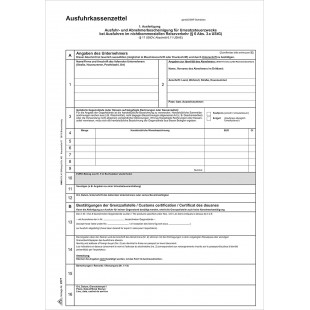 'RNK Verlag vordruck"ausfuhr Caisse a  notes, DIN A4, SD VE 1