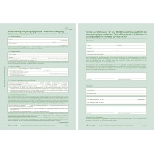 Lot de 10 : RNK 518des formulaires de confirmation de travail et travail traite 2x 2feuilles SD 