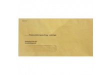 RNK 2050/100 Lot de 100 enveloppes exterieures 235 x 120 mm avec fenetre recyclee Jaune 80 g/m²