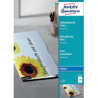 Avery Zweckform 2501 Films adhesifs transparents Couche, traitement par lots 50 feuilles Epaisseur : 0, 17 mm (Import Allemagne)