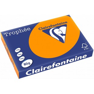 Clairefontaine Trophee Ramette de 500 feuilles papier couleur 80 g A3 Orange