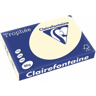 Clairefontaine Trophee Ramette de 500 feuilles papier couleur 80 g A3 Ivoire