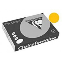 Ramette de 250 feuilles de papier Trophee jaune soleil, A4, 210 g/m²