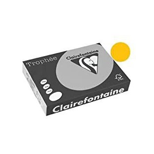 Ramette de 250 feuilles de papier Trophee jaune soleil, A4, 210 g/m²