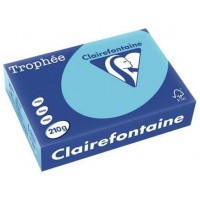 Ramette de 250 feuilles de papier Trophee bleu alize, A4, 210 g/m²
