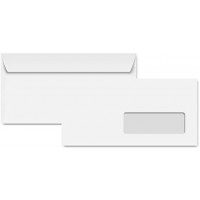 Clairefontaine - Lot de 500 enveloppes blanches de 80g DL 110x220 - ref 1400C
