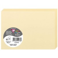 Clairefontaine 2476C - Paquet de 25 Cartes Doubles - Format C6 11x15,5cm - 210g/m² - Coloris Chamois - Cartons d'Invitation Even