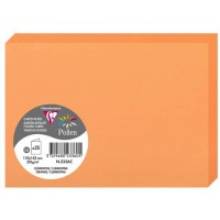 Clairefontaine 2336C - Paquet de 25 Cartes Doubles - Format C6 11x15,5cm - 210g/m² - Coloris Clementine - Cartons d'Invitation E